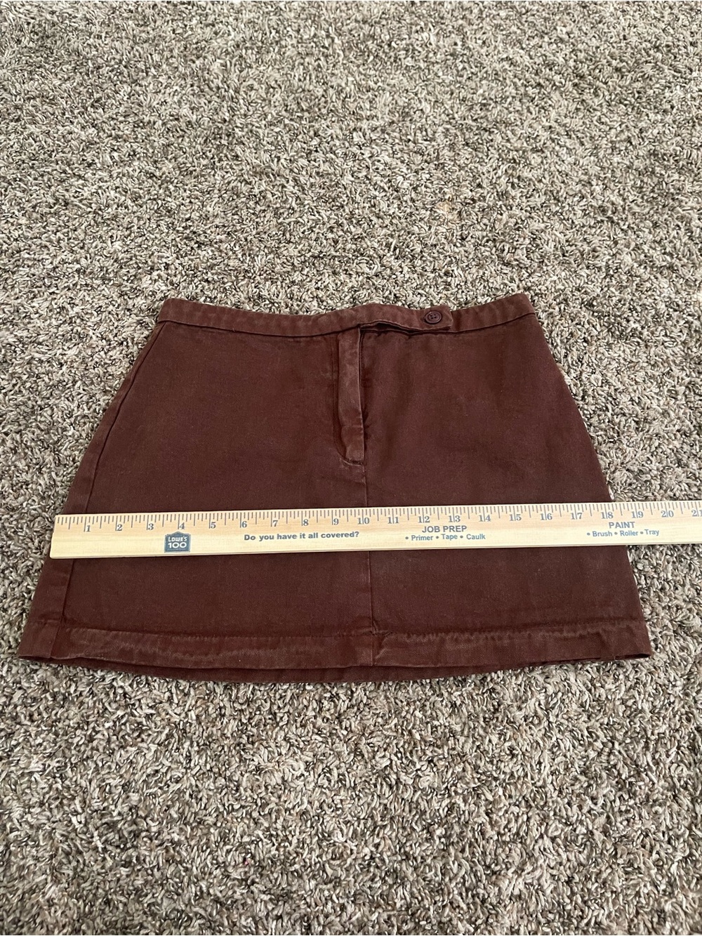 John Galt Brandy Melville Brown Denim Mini Skirt Size S Small Cotton Mid Rise - Picture 5 of 12